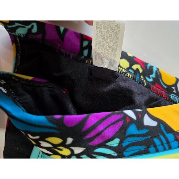 Rio de Sol Women's Colorful Bandeau Bikini Set Size Large - Picture 10 of 11